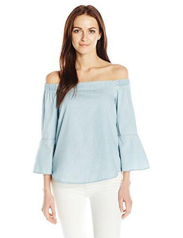 Jeans Off The Shoulder Denim Top Ryan Light Medium