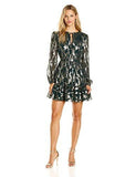 Cynthia Rowley Boho Dress With Ruffle Bottom, Forest Green, 8