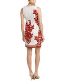Stretch Hopsak Placed Fern Print Shift, Ginger Red Spice, 2