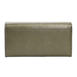 Gucci Saffiano Leather Continental Flap Wallet 256348 Metallic Grey