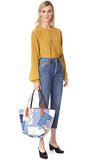 Marc Jacobs Denim Patchwork Wingman Tote Denim Multi One Size