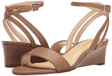 Nine West Lewer Leather Wedge Sandal Natural 105 M Us