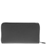 Prada Saffiano Triangle Wallet Black Black