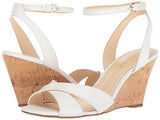 Nine West Kami Leather Wedge Sandal White 85 M Us