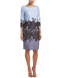 Taylor Scuba Fit & Flare Dress Sky Blue/Grey Dress