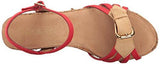 Plush Around Wedge Sandal Red Fabric 105 M Us