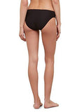 Kenneth Cole York Shanghi Solid Texture Tab Pant Bikini Bottom Black L