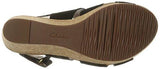 Annadel Fareda Wedge Sandal Black Nubuck 8 M Us