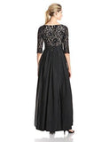 Eliza J Lace Surplice Gown, Black, 6