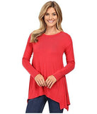 Paneled Handkerchief Top Brick Shirt