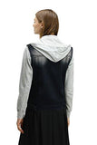 Holdwell Short Denim Jacket With Drawstring Hood Xsmall Black