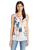 Karen Kane Sleeveless Contrast Hem Top, Print, Xl