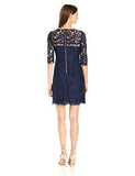 Braclet Sleeve Lace Sheath Dress, Navy, 6