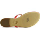 Michael Michael Kors Claudia Flat Sandal Coral Reef Patent Sandal 7 M