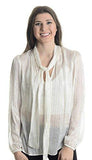 Karen Kane Wild Red Bow Blouse, White/Gold, Small