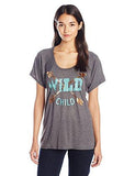 Short Sleeve Tee Shirt, Dark Grey Heather, Xl