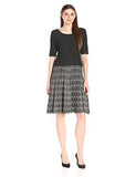 Sweater Dress, Charcoal/Cream, Large