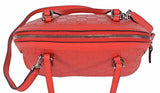 Gg Sporting Red Leather Convertible Crossbody Mini Dome Purse