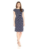Twist Waist Sheath, Navy/Ivory, 8