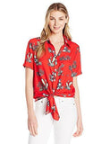 Karen Kane Cactus Tie Top, Print, XLarge
