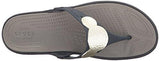 Crocs Sanrah Embellished Flip Wedge Sandal Navy 7 M Us