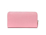 Wiberlux Prada Metal Logo Detail Ziparound Real Leather Long Wallet One Size Light Pink