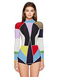 Color Block FiberLite Wetsuit One Piece Swimsuit, Prism, Xs