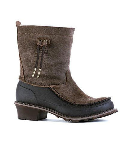 Fully Wooly Slip Waterproof Boots, Java Brown, Size 6H