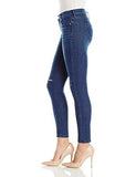 True Religion Halle Midrise Super Skinny Slits, Cobalt Rush, 26
