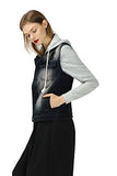 Holdwell Short Denim Jacket With Drawstring Hood Xsmall Black