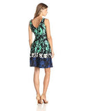 Jacquard All Over Leafy Print, Jade Twilight, 8