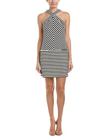 Trina Alicina Stripe Knit Sleeveless Dress Blackwhite Wash 8