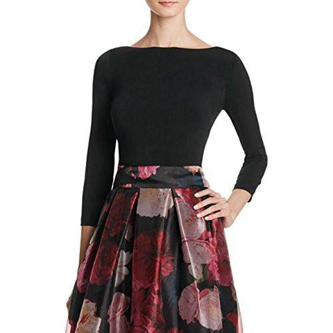 S Bateau 3/4 Sleeves Pullover Top Black L