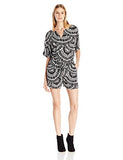 Zenoba Sama De Roda Rayon Twill Romper Blackwhite Wash Xsmall