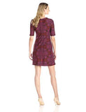 Taylor Dresses Scuba Abstract Shift, Crimson Cherry, 6