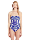 Algiers Bandeau One Piece Swimsuit, Indigo/Indigo, 6