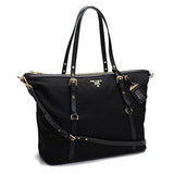 Prada Tessuto Saffian Shopping Tote 1Bg253 Nero Black