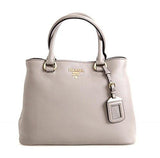 Prada 1Ba058 Grey Leather Shoulder Bag