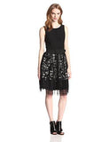 Fit And Flare Lace Dress, Black, 4