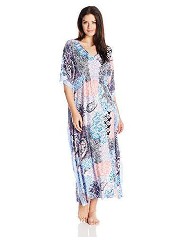 Ellen Tracy Ruched Caftan, 485, S/M