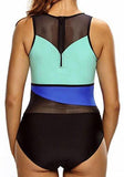 M2Mo Sexy Contrast Colors Onepiece Swimsuit Bikini One Us Xl