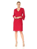 Geo Link Flower Lace Shift, Cranberry, 12