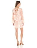 Bcbgeneration Printed Back Bow Dress Petal Pink Combo Xs