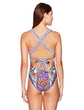 Balinese Batik Cross Back One Piece Swimsuit, Multi/Multi, 12