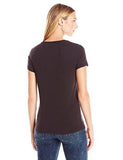 Slim Crew Neck Tee Shirt, Core Batwing Black 100% Cotton, Medium