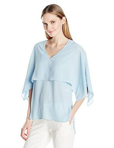 Karen Kane VNeck Double Layer Top, Sea, S