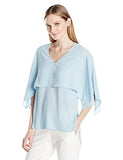 Karen Kane VNeck Double Layer Top, Sea, Xl