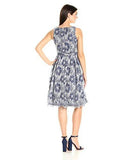 VNeck Fit And Flare Dress, Navy, 6