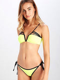 Veronique Tie Back Bikini Top Yellow M Swimwear Bikini Yellow