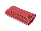 Wiberlux Prada Triangle Logo Flap Front Real Leather Wallet One Size Red